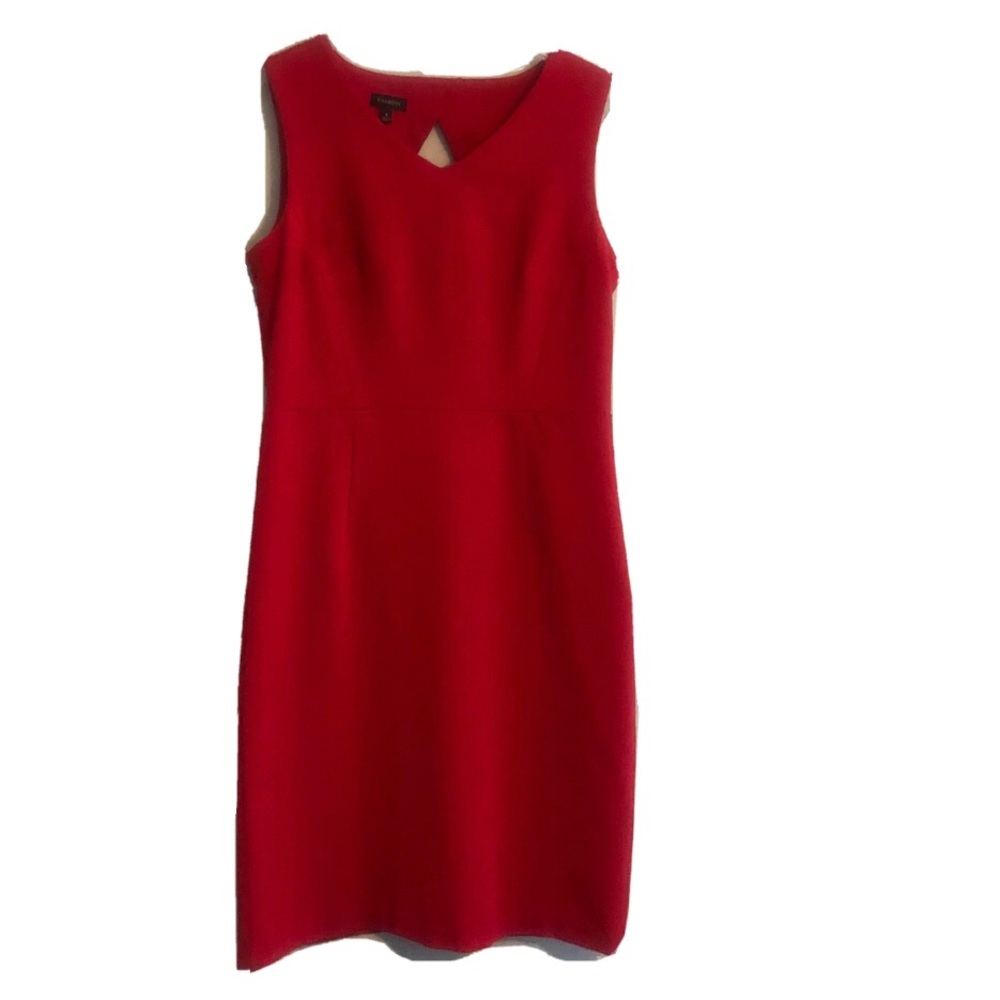 Talbots Red sleeveless sheath dress size 8